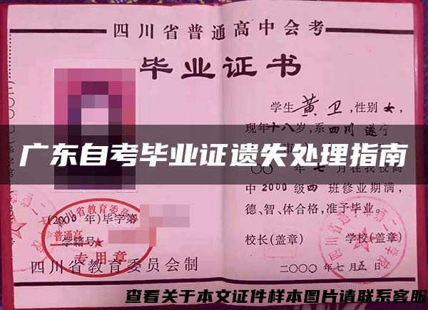 廣東自考畢業證遺失處理指南