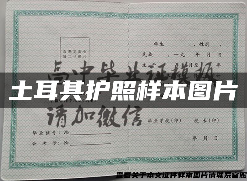 土耳其護照樣本圖片