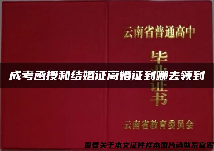 成考函授和結婚證離婚證到哪去領到