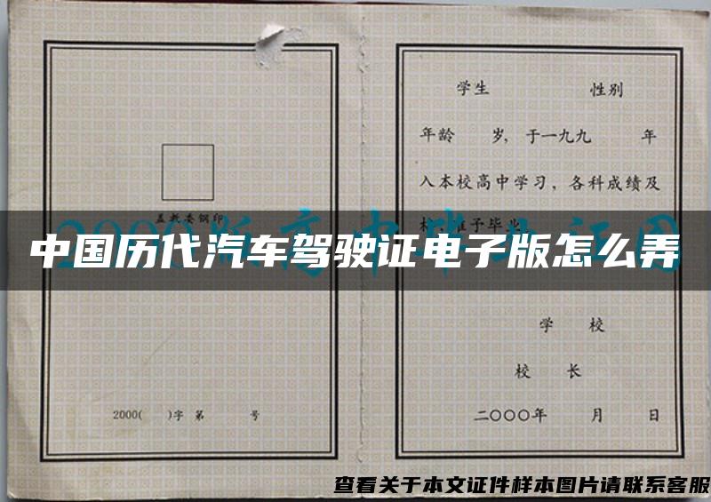中國歷代汽車駕駛證電子版怎么弄