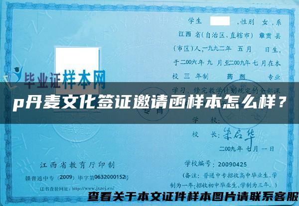 p丹麥文化簽證邀請函樣本怎么樣？