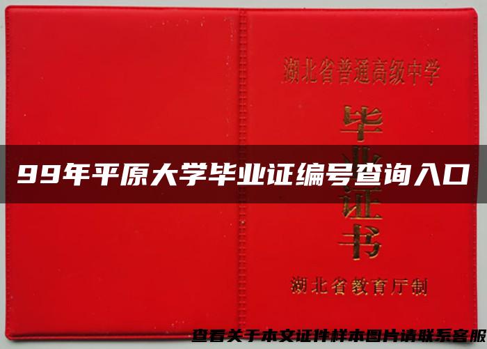 99年平原大學畢業證編號查詢入口