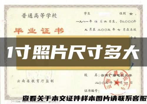 1寸照片尺寸多大