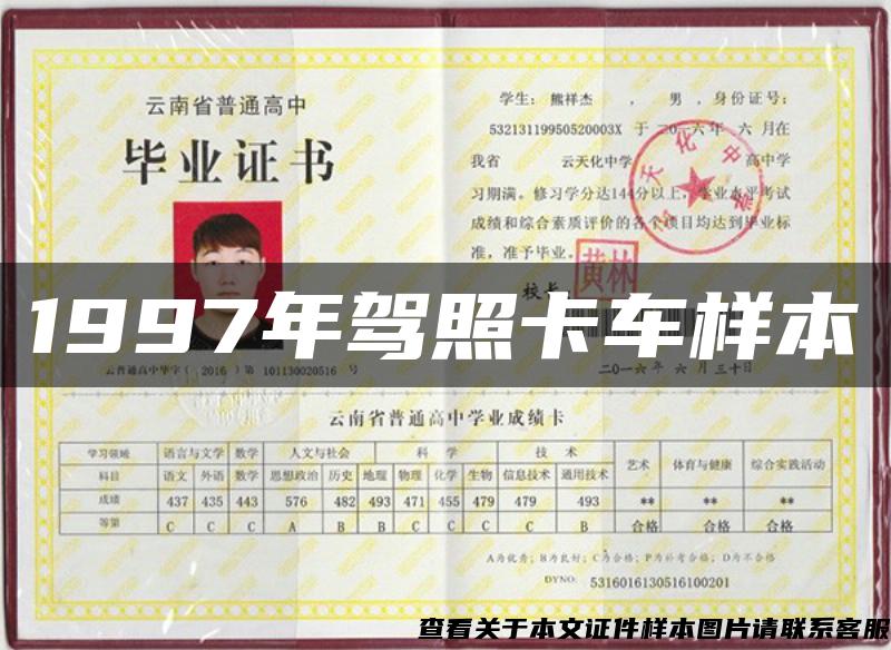 1997年駕照卡車樣本