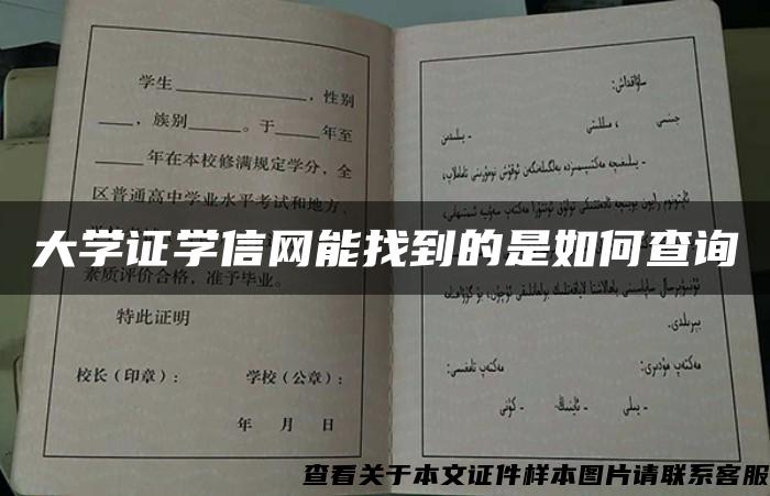 大學證學信網能找到的是如何查詢