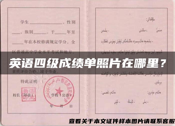英語四級成績單照片在哪里？