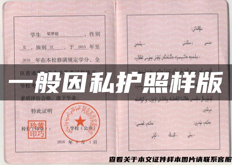 一般因私護照樣版