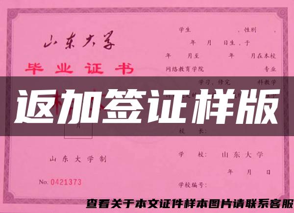 返加簽證樣版