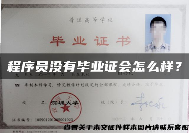 程序員沒有畢業證會怎么樣？