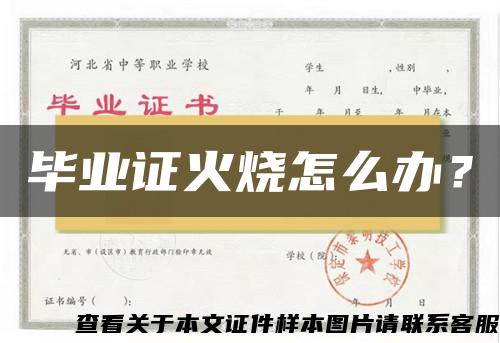 畢業證火燒怎么辦？