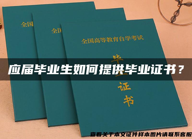 應屆畢業生如何提供畢業證書？