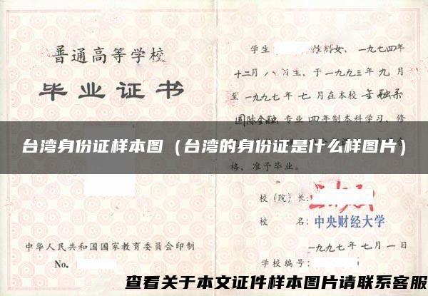 臺灣身份證樣本圖（臺灣的身份證是什么樣圖片）