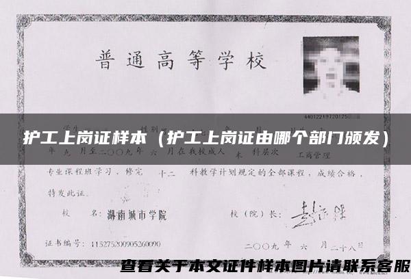護工上崗證樣本（護工上崗證由哪個部門頒發）