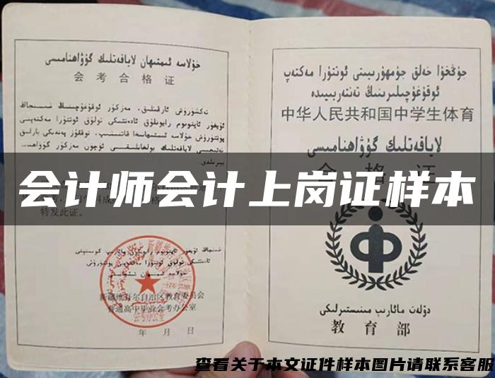 會計師會計上崗證樣本
