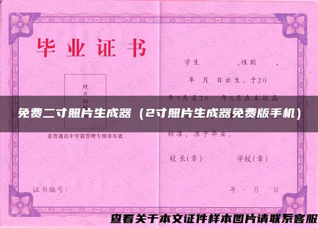 免費二寸照片生成器（2寸照片生成器免費版手機）