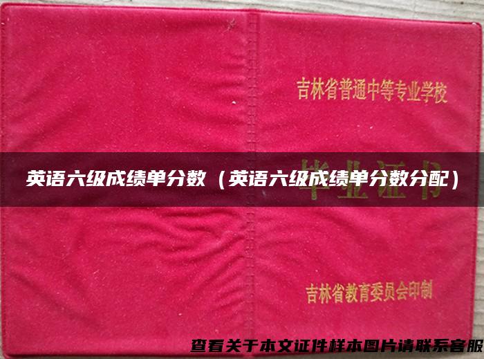 英語六級成績單分數（英語六級成績單分數分配）