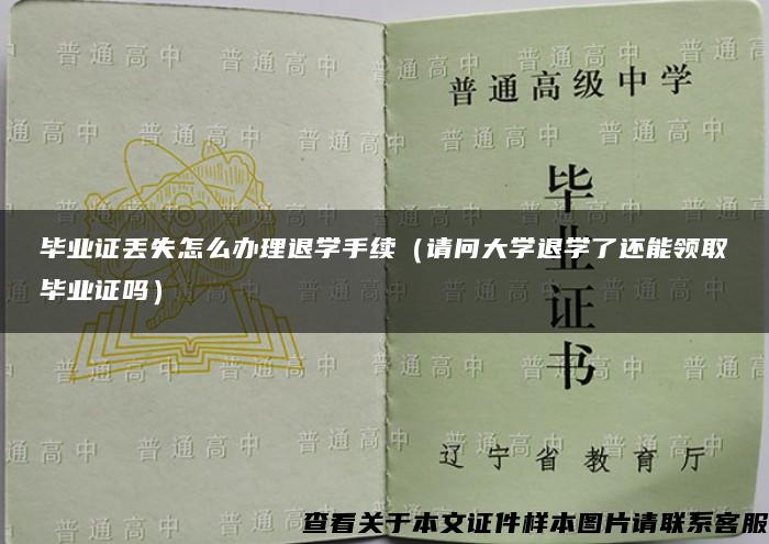 畢業證丟失怎么辦理退學手續（請問大學退學了還能領取畢業證嗎）