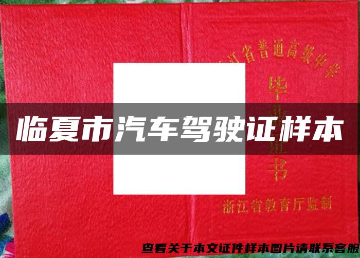 臨夏市汽車駕駛證樣本
