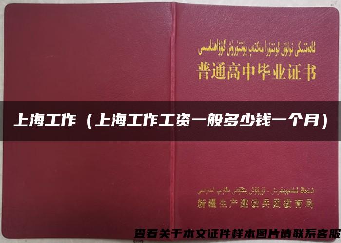 上海工作（上海工作工資一般多少錢一個月）