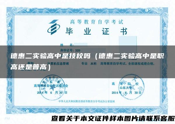 德惠二實驗高中是技校嗎（德惠二實驗高中是職高還是普高）
