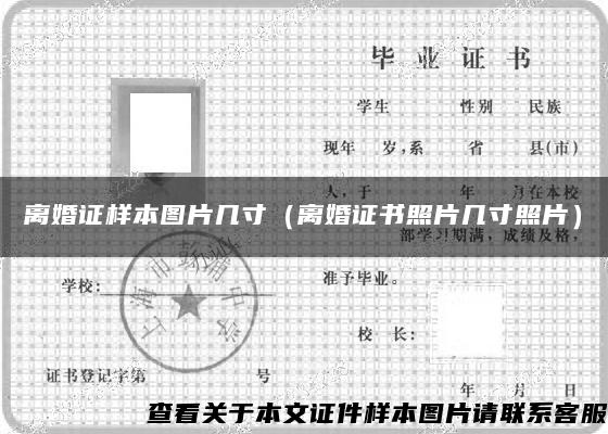 離婚證樣本圖片幾寸（離婚證書照片幾寸照片）