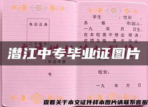 潛江中專畢業證圖片