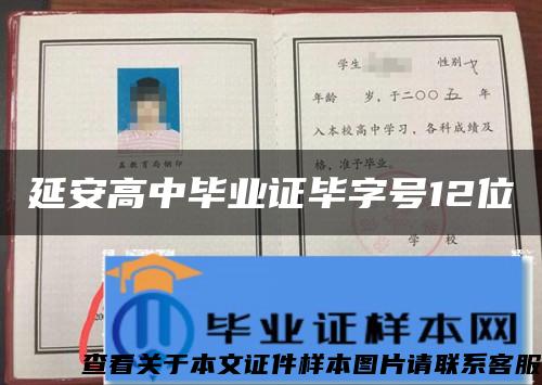 延安高中畢業證畢字號12位
