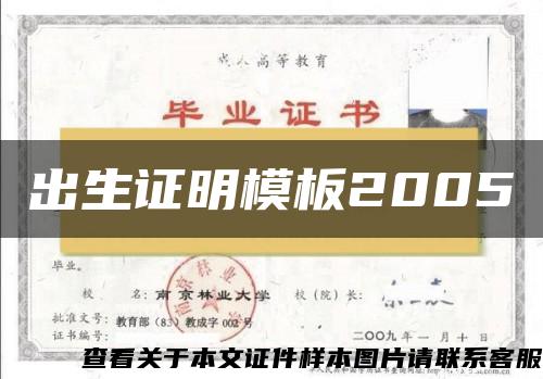 出生證明模板2005