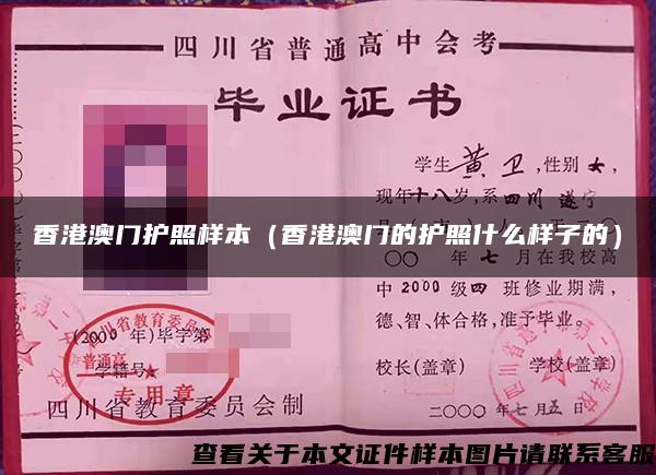 香港澳門護照樣本（香港澳門的護照什么樣子的）