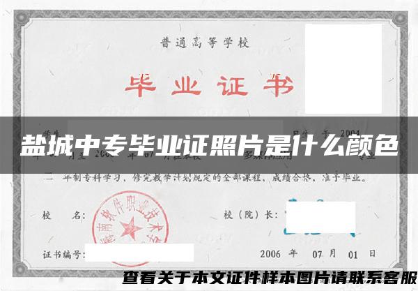 鹽城中專畢業證照片是什么顏色