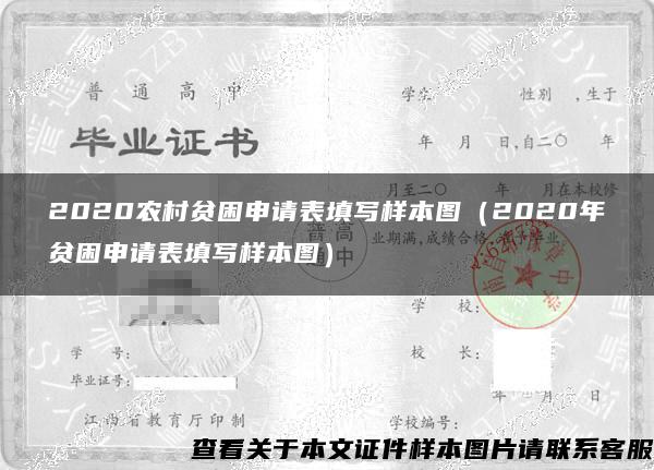 2020農村貧困申請表填寫樣本圖（2020年貧困申請表填寫樣本圖）