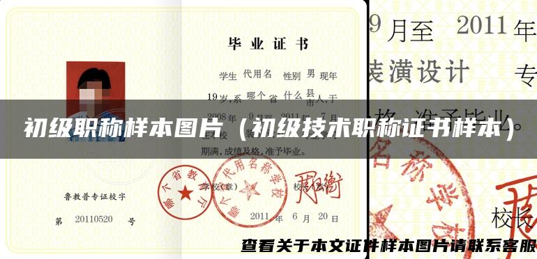 初級職稱樣本圖片（初級技術職稱證書樣本）