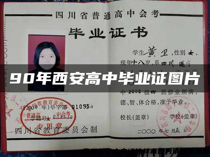 90年西安高中畢業證圖片