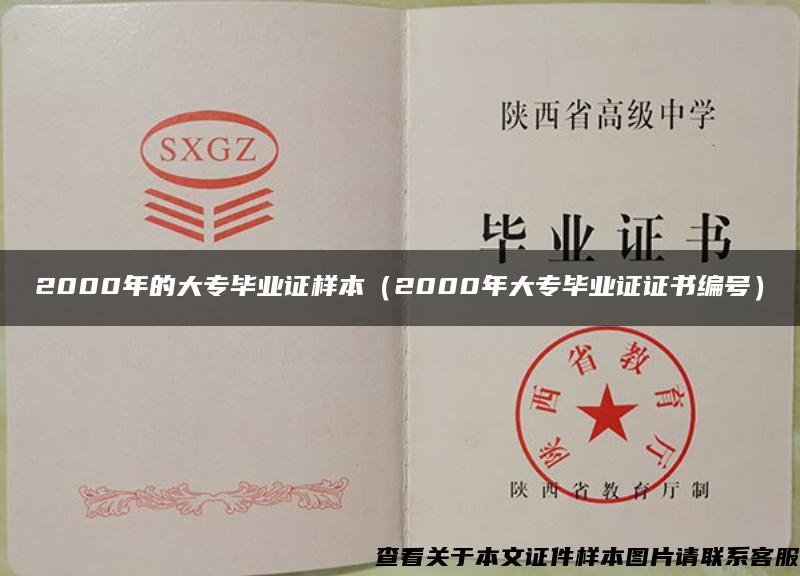 2000年的大專畢業證樣本（2000年大專畢業證證書編號）