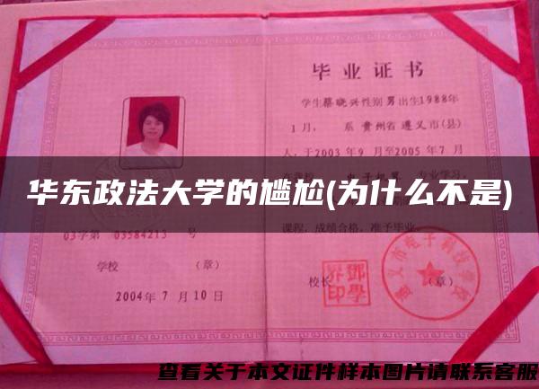 華東政法大學的尷尬(為什么不是)