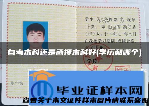 自考本科還是函授本科好(學歷和哪個)
