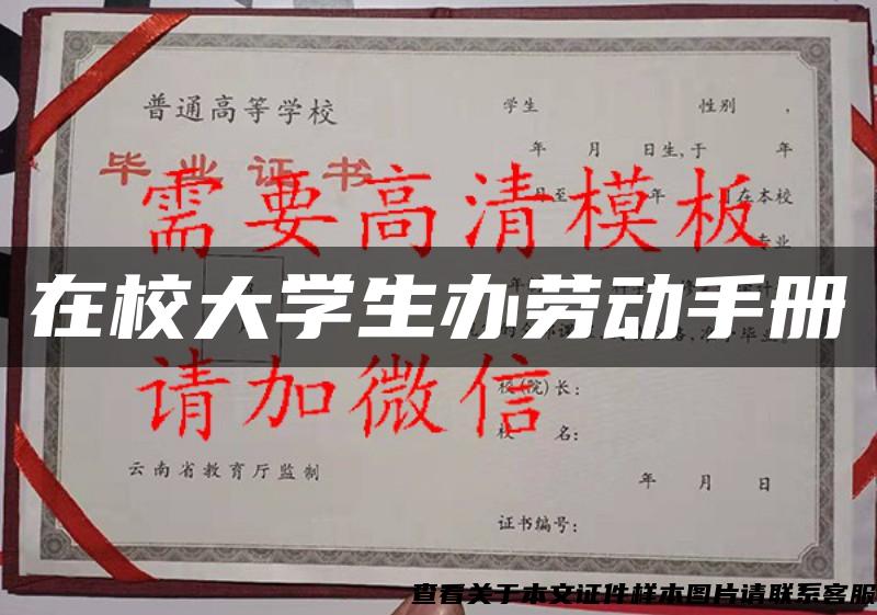 在校大學生辦勞動手冊