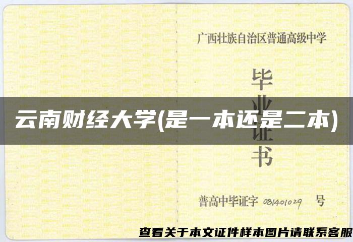 云南財經大學(是一本還是二本)