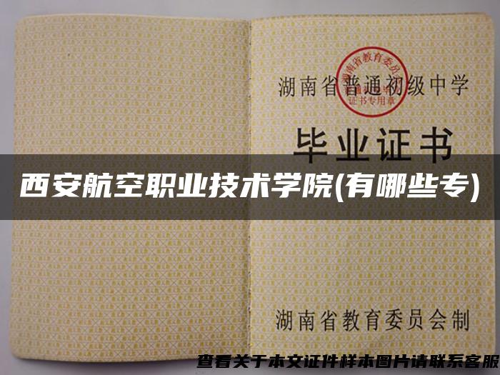 西安航空職業技術學院(有哪些專)