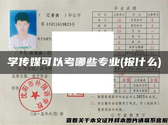 學傳媒可以考哪些專業(報什么)