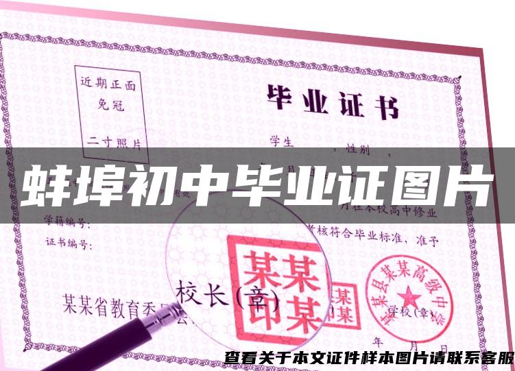蚌埠初中畢業證圖片