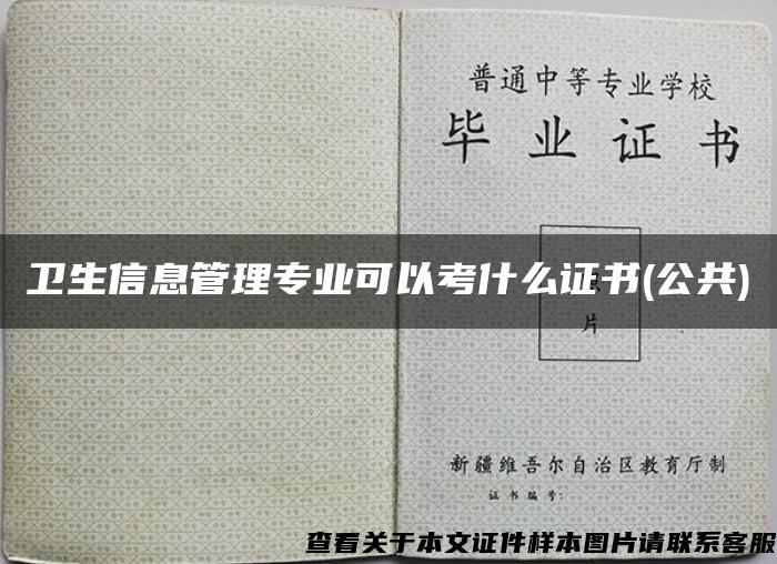 衛生信息管理專業可以考什么證書(公共)