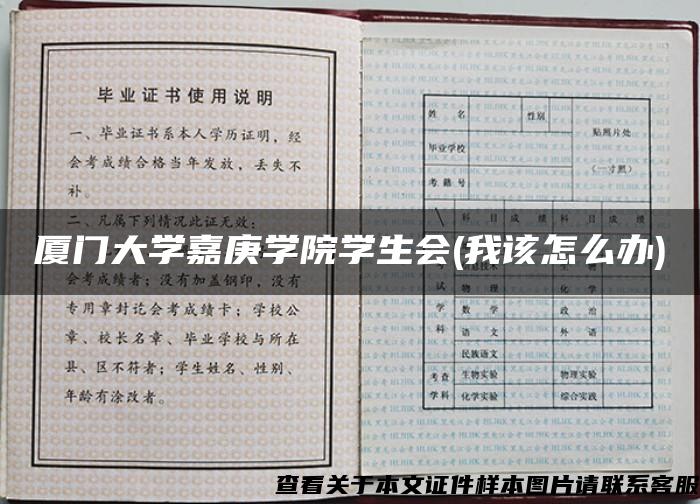 廈門大學嘉庚學院學生會(我該怎么辦)