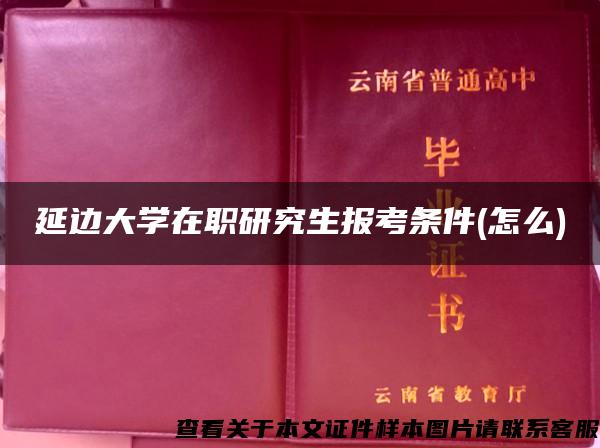 延邊大學在職研究生報考條件(怎么)