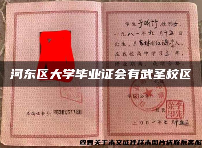 河東區大學畢業證會有武圣校區