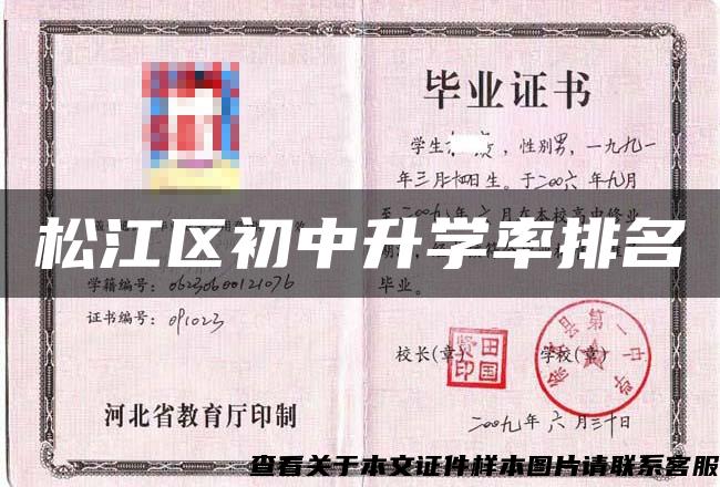 松江區初中升學率排名