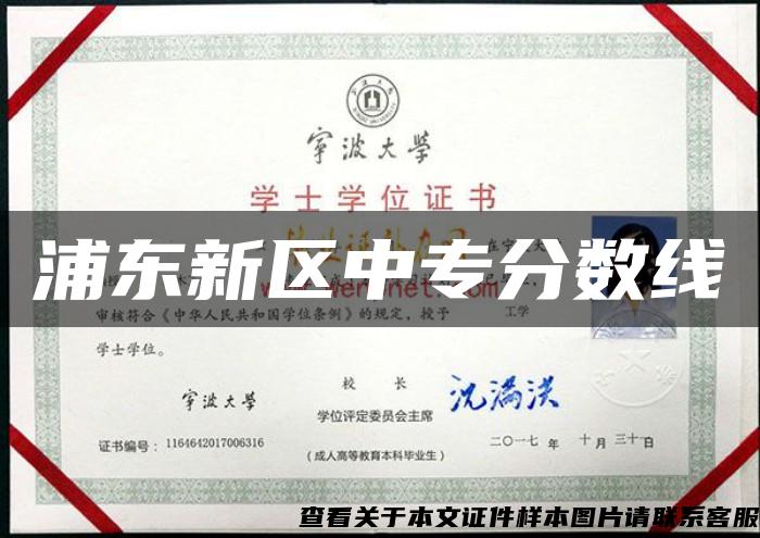 浦東新區中專分數線