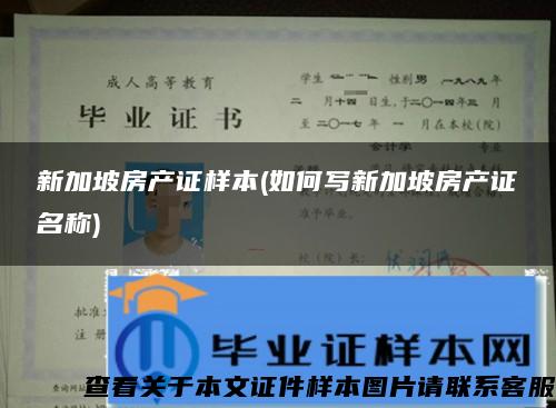 新加坡房產證樣本(如何寫新加坡房產證名稱)