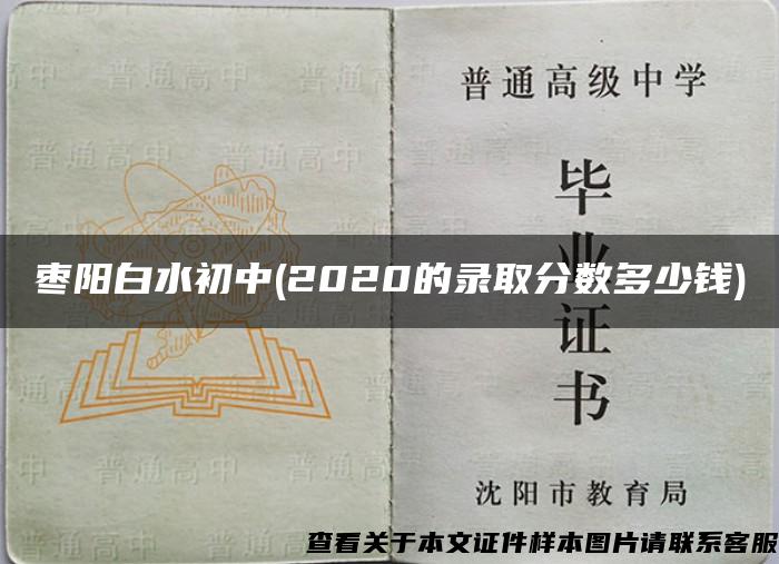 棗陽白水初中(2020的錄取分數多少錢)