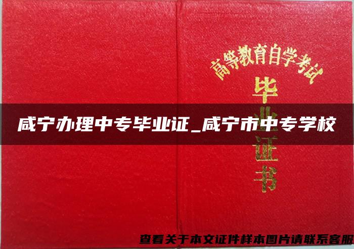 咸寧辦理中專畢業證_咸寧市中專學校